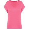 T-shirt donna V oversize 130g 100% cot. bio